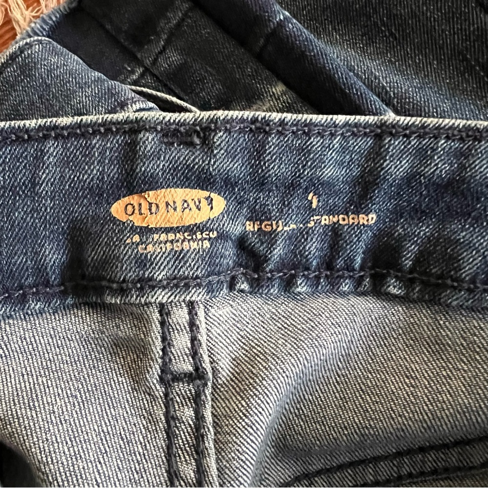 Old Navy Women’s Wide Leg High Rise Jeans Size 4 Stretch raw hem cropped - Picture 11 of 13